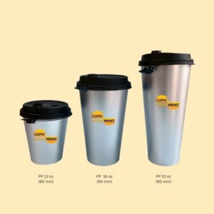แก้ว PP Slim สีเงิน (90mm)