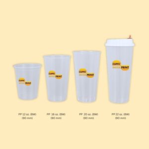 แก้ว PP Slim ใส/ขุ่น (90mm)