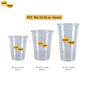 แก้ว PET Bio Vanda 12–22 oz ทางเลือกเพื่อแบรนด์ใส่ใจสิ่งแวดล้อม